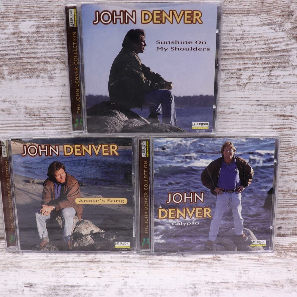 John Denver 3 CD Lot Sunshine On My Shoulders, Calypso, Annie's Song